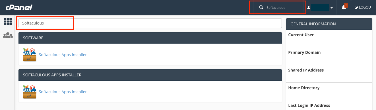 Softaculous cPanel
