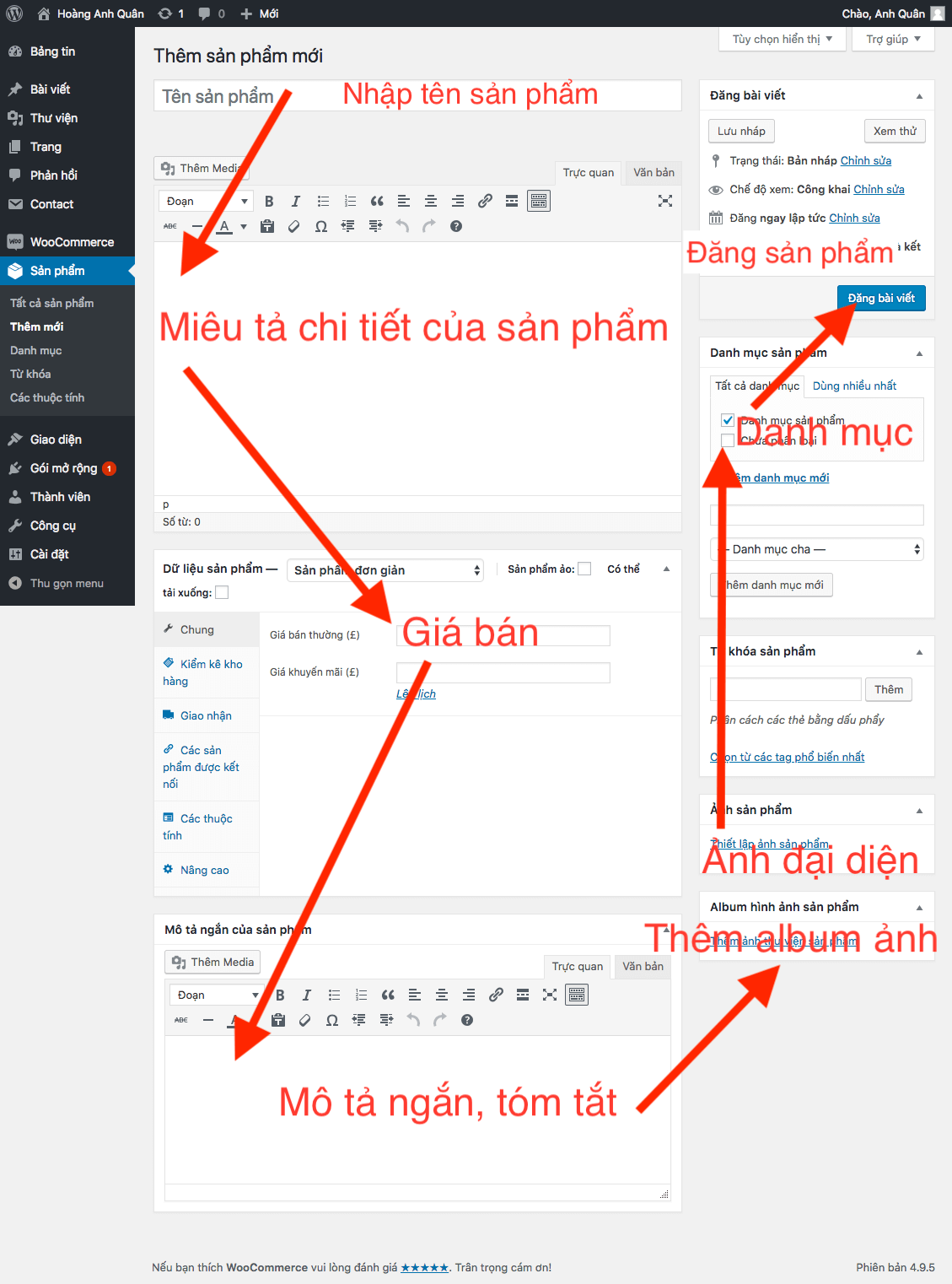 Đăng sản phẩm WooCommerce