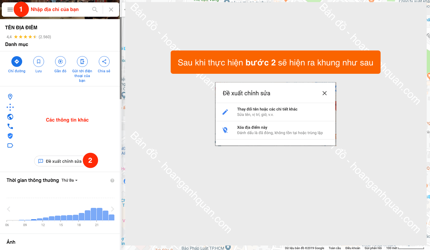 Xóa vĩnh viễn địa chỉ đã tạo trên Google Maps